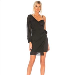 J.O.A. Tie side one shoulder dress